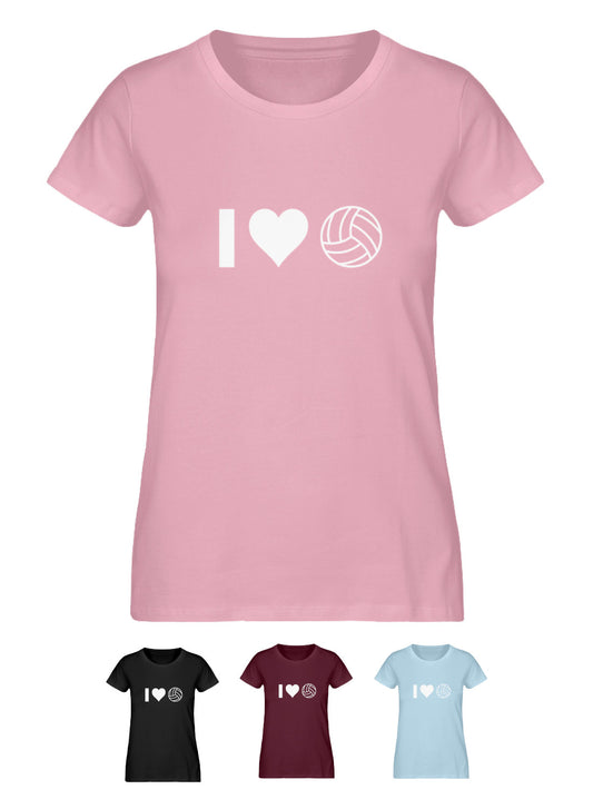 I Love Volleyball  - Damen Organic Shirt