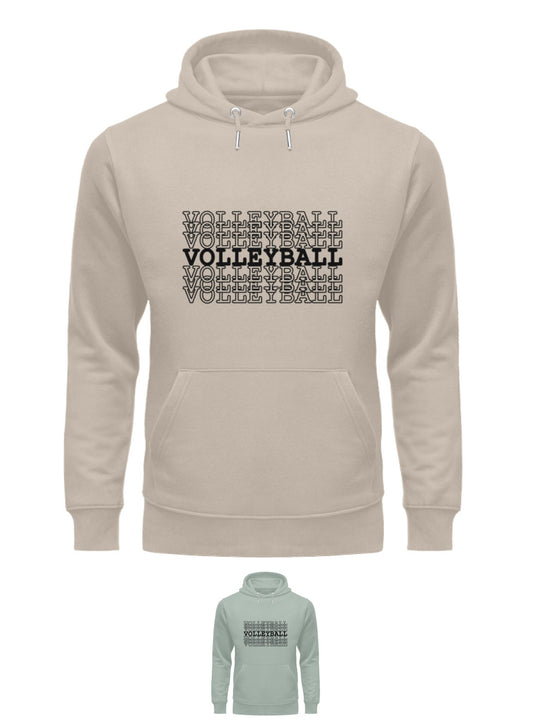 Volleyball Retro Letters  - Unisex Organic Bio-Baumwolle Hoodie