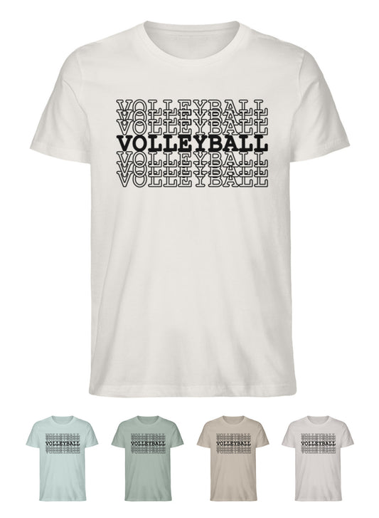 Volleyball Retro Letters  - Unisex Premium Organic Bio-Baumwolle Shirt