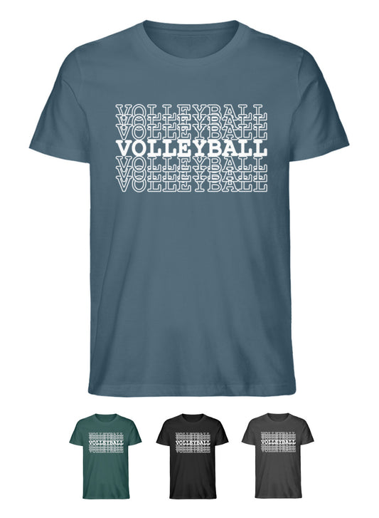 Volleyball Retro Letters  - Unisex Premium Organic Bio-Baumwolle Shirt