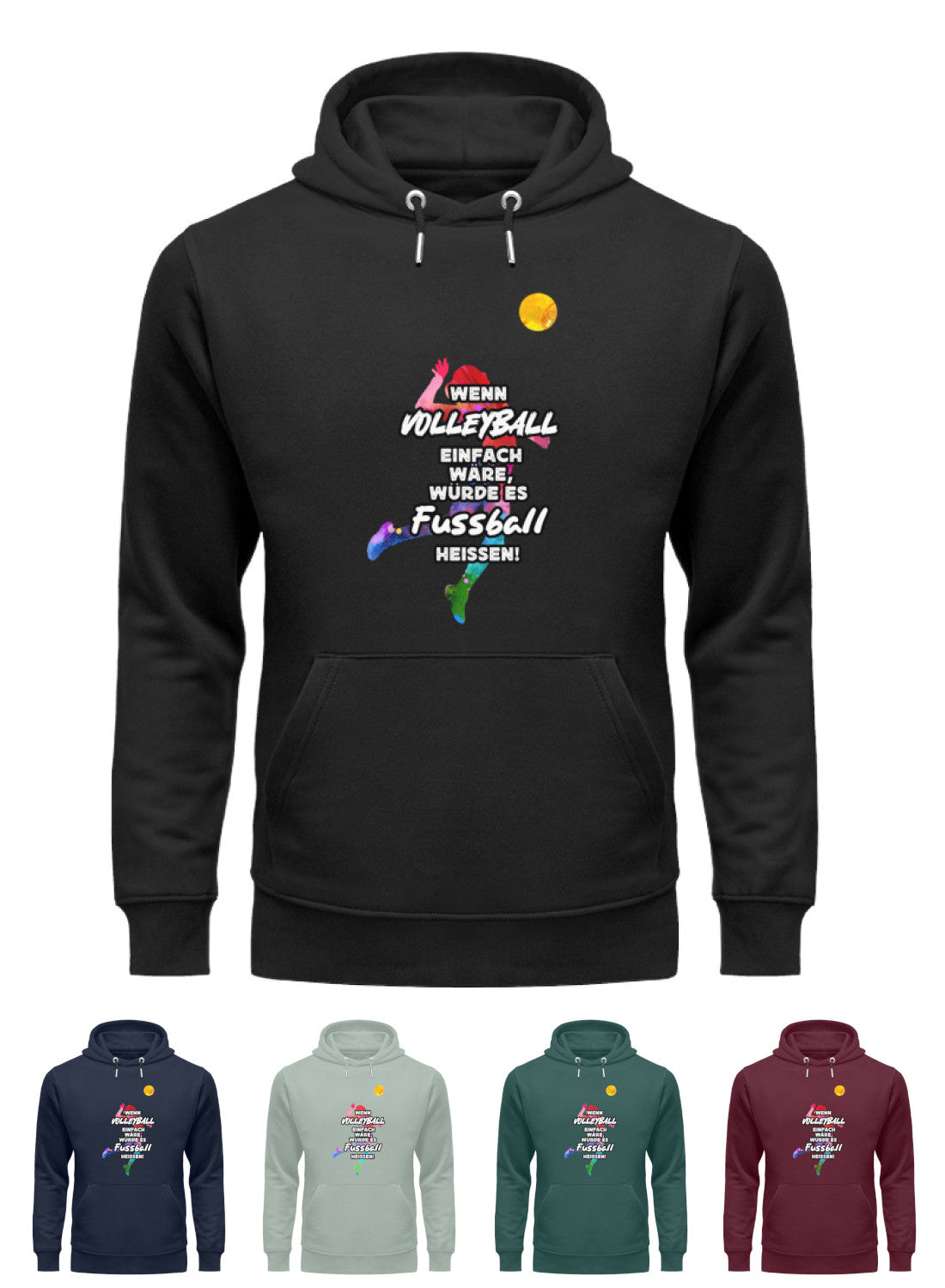 Wenn Volleyball einfach wäre ... - Damen Organic Hoodie